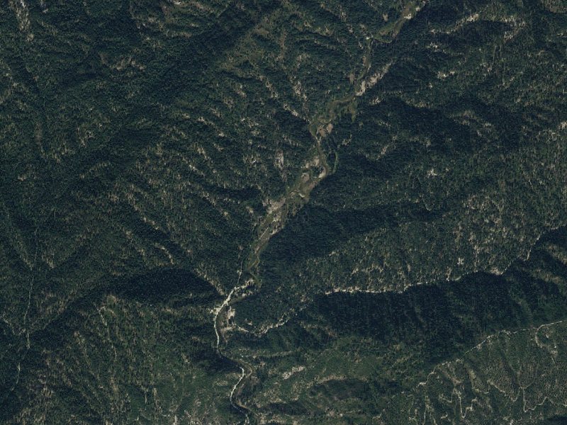 Aerial view of the ground around Boiling Springs
