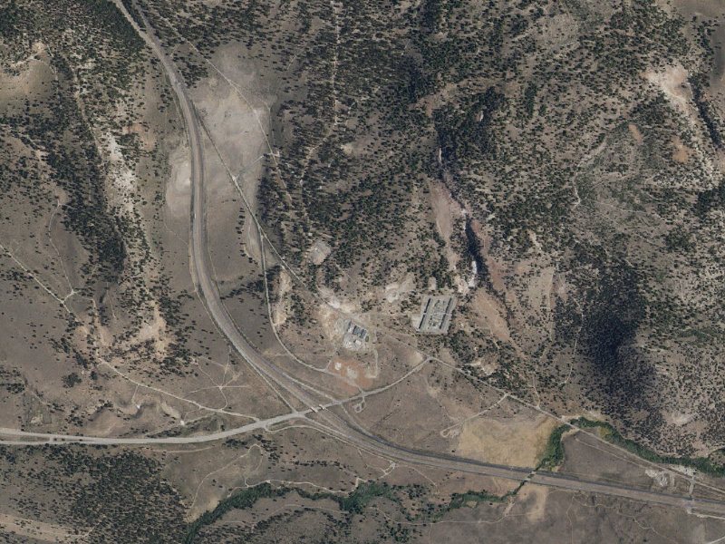Aerial view of the ground around Casa Diablo Hot Springs And Geyser