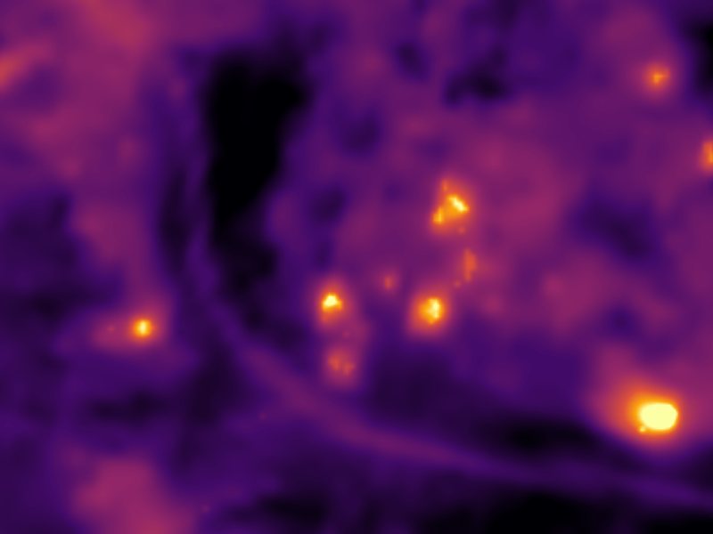 Landsat thermal view of the same ground around Casa Diablo Hot Springs And Geyser