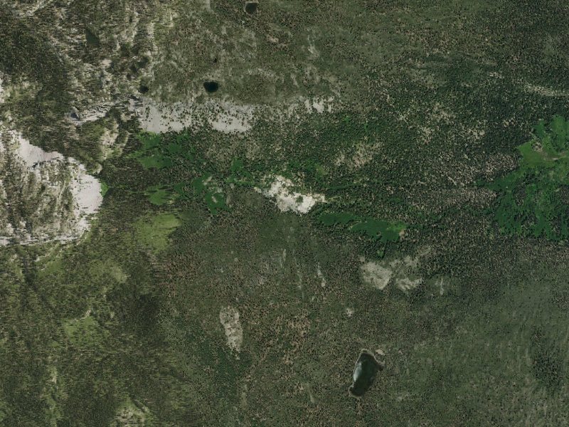 Aerial view of the ground around Devils Kitchen