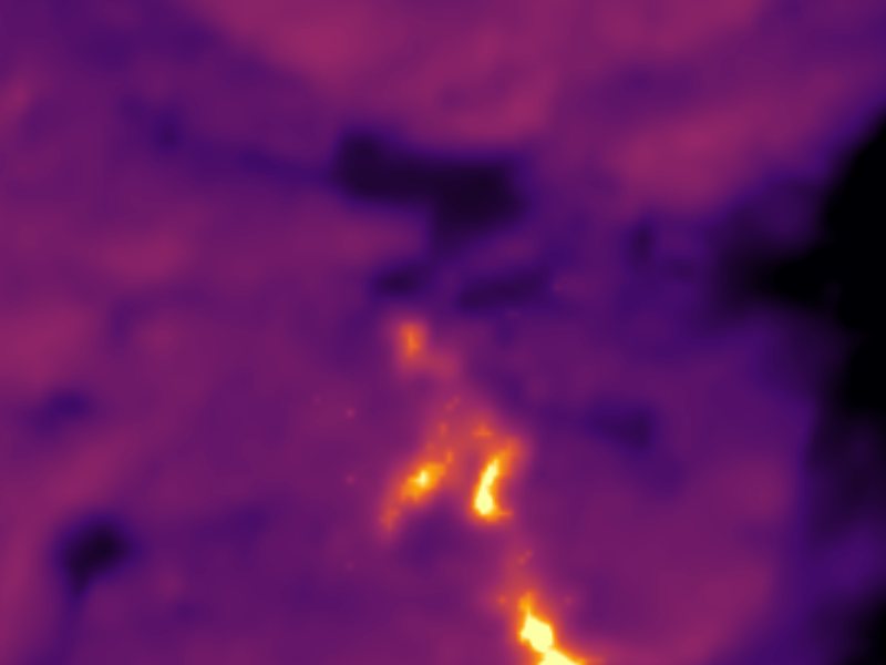 Landsat thermal view of the same ground around Gas Vent