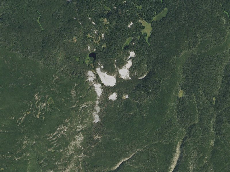 Aerial view of the ground around Gas Vents At Horseshoe Hill