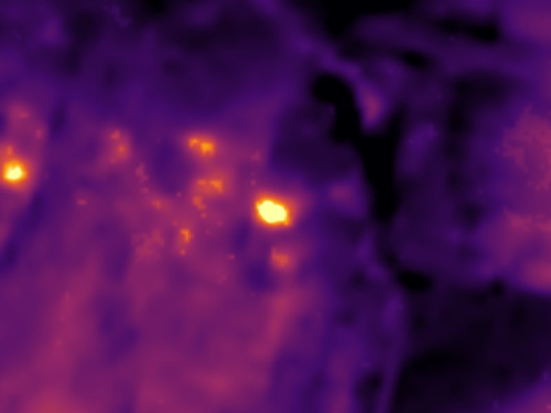 Landsat thermal view of the same ground around Hot Springs