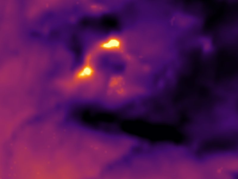 Landsat thermal view of the same ground around Imperial Geyser, Spray Geyser