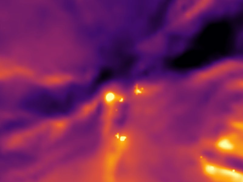 Landsat thermal view of the same ground around Mount Hood Fumaroles