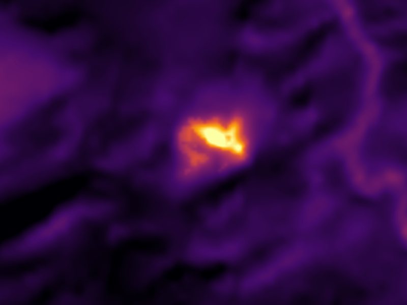 Landsat thermal view of the same ground around Sulphur Springs