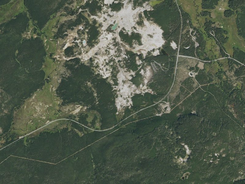 Aerial view of the ground around 