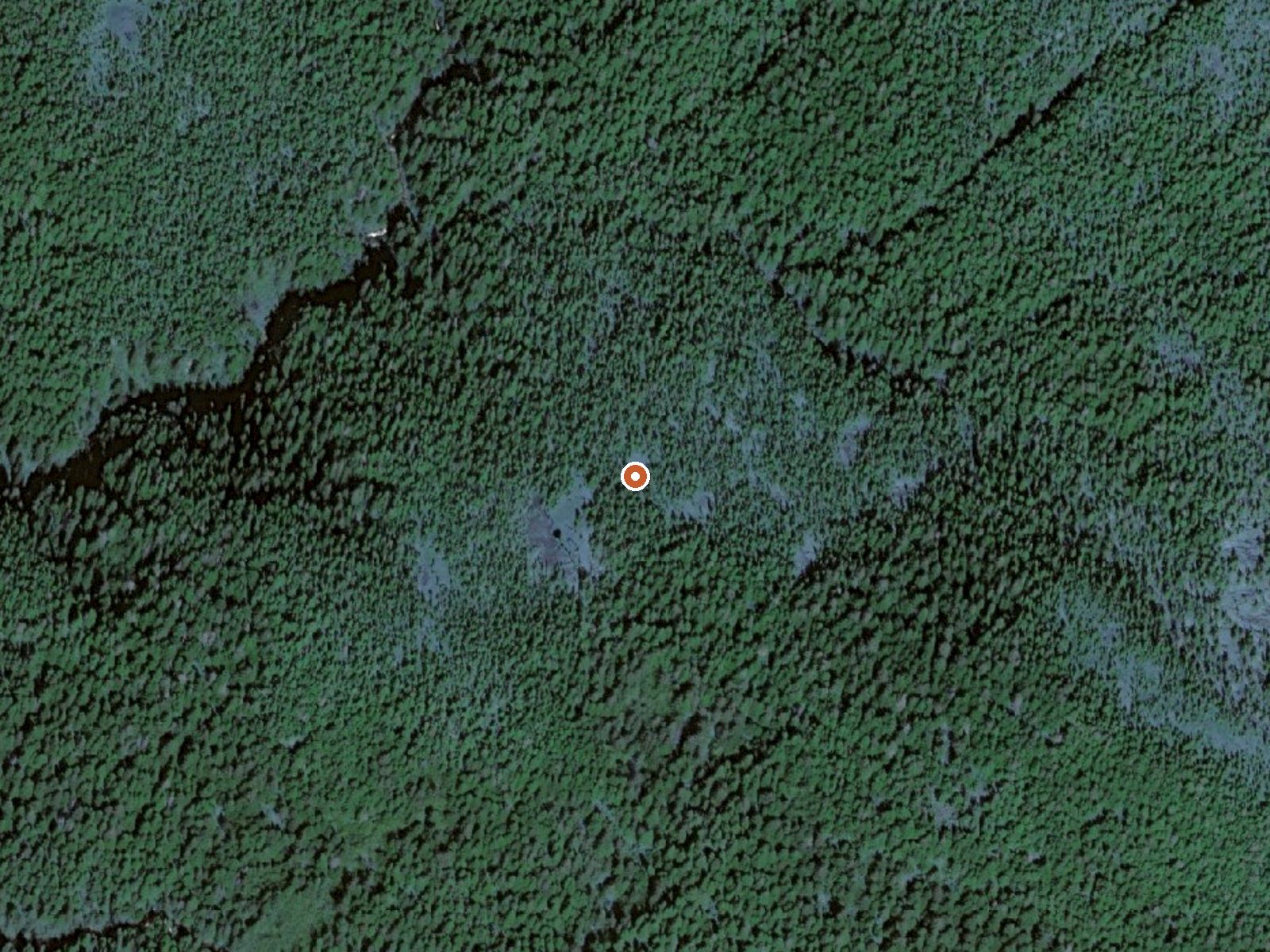 Aerial view of the ground around Hot Spring Near Fish Bay