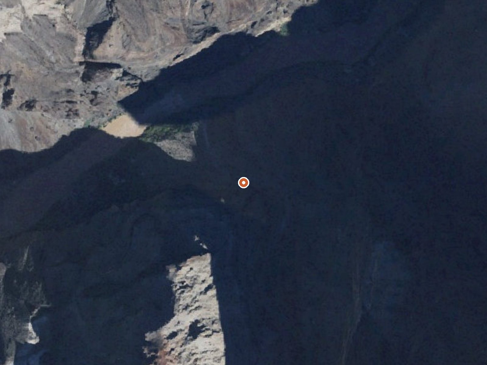 Aerial view of the ground around Lava Warm Springs