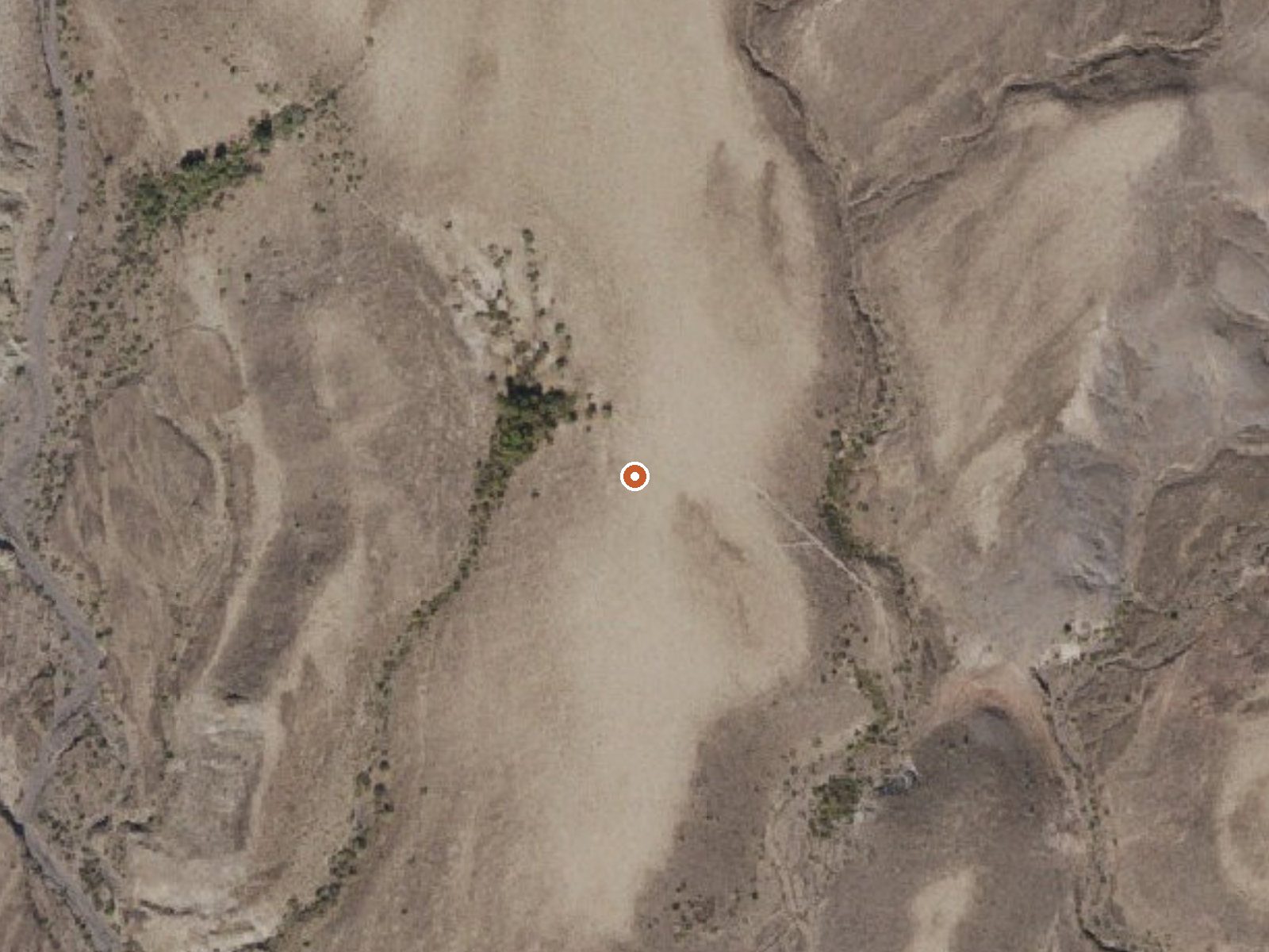 Aerial view of the ground around Oatman Warm Springs