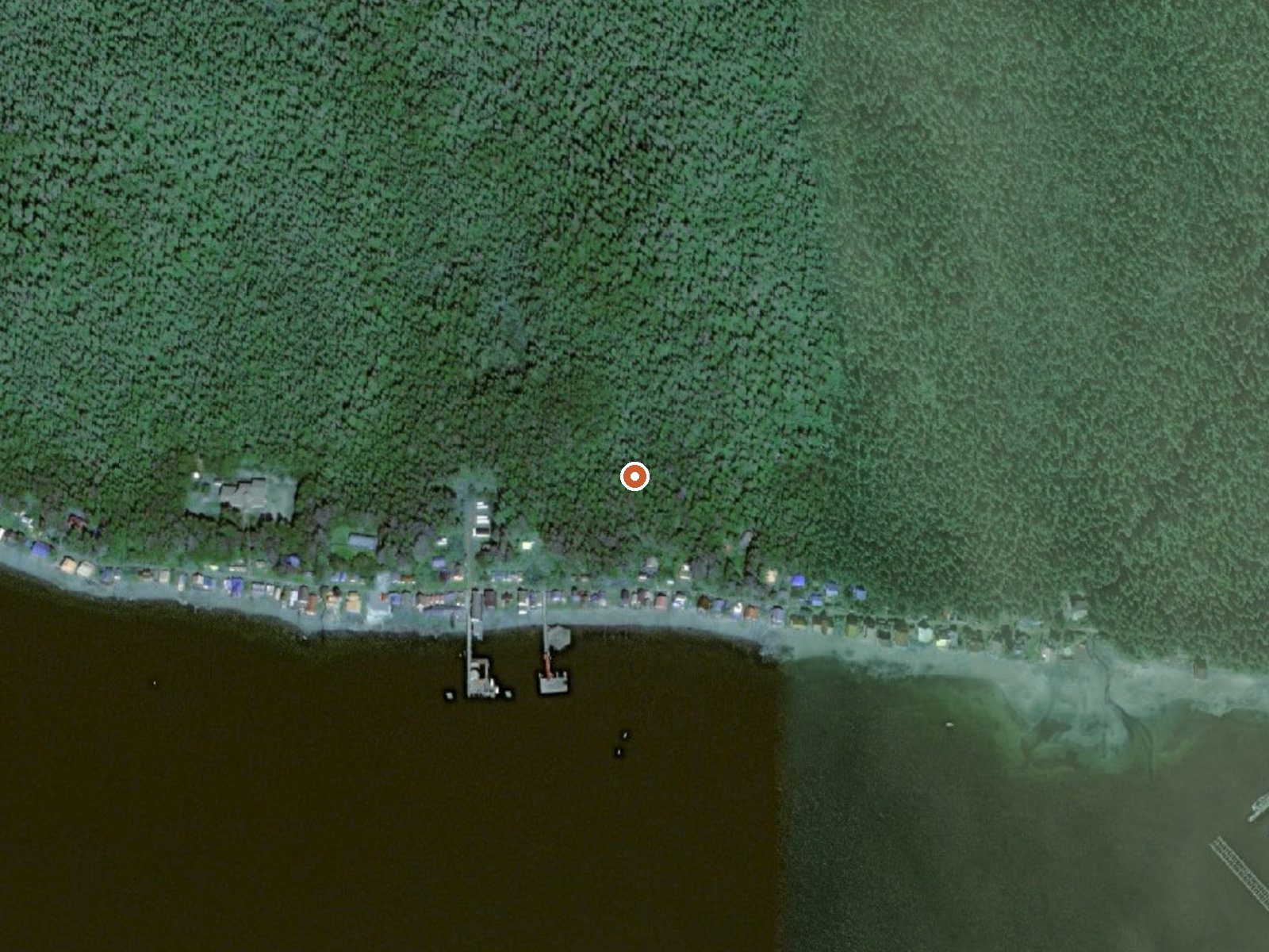 Aerial view of the ground around Tenakee Hot Springs