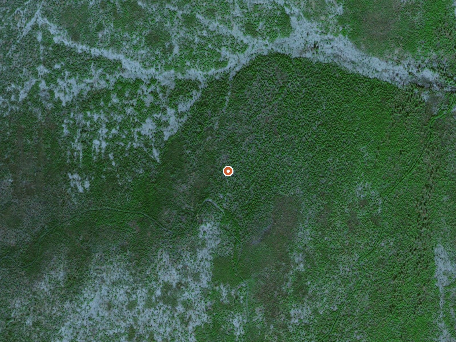Aerial view of the ground around Tolovana Hot Springs
