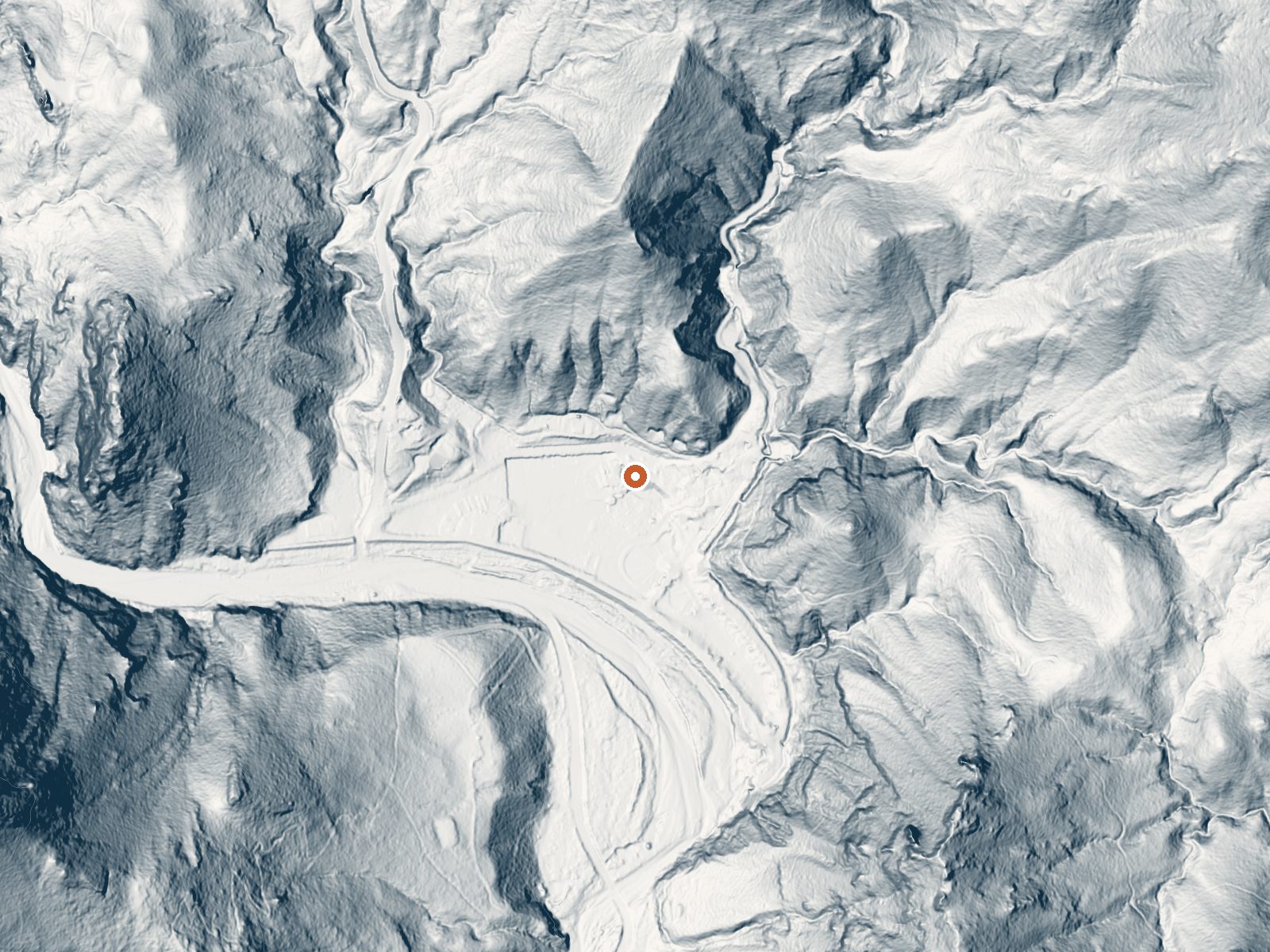 LiDAR bare-earth view of the same ground around Castle Hot Springs (Arizona)