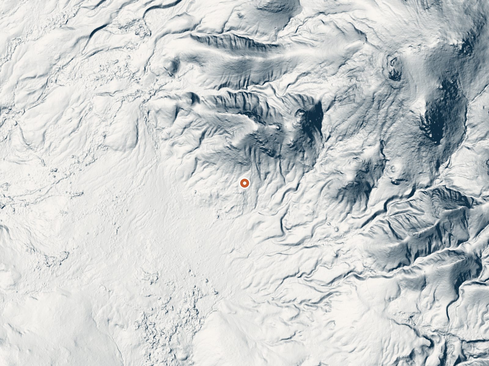 LiDAR bare-earth view of the same ground around Grapevine Springs