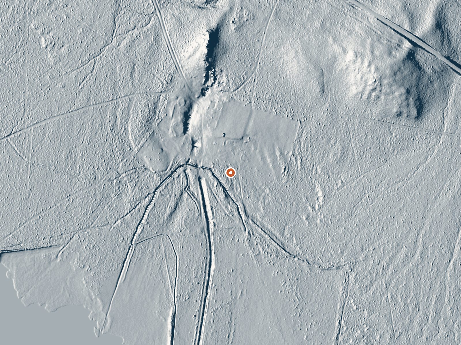 LiDAR bare-earth view of the same ground around High Rock Spring