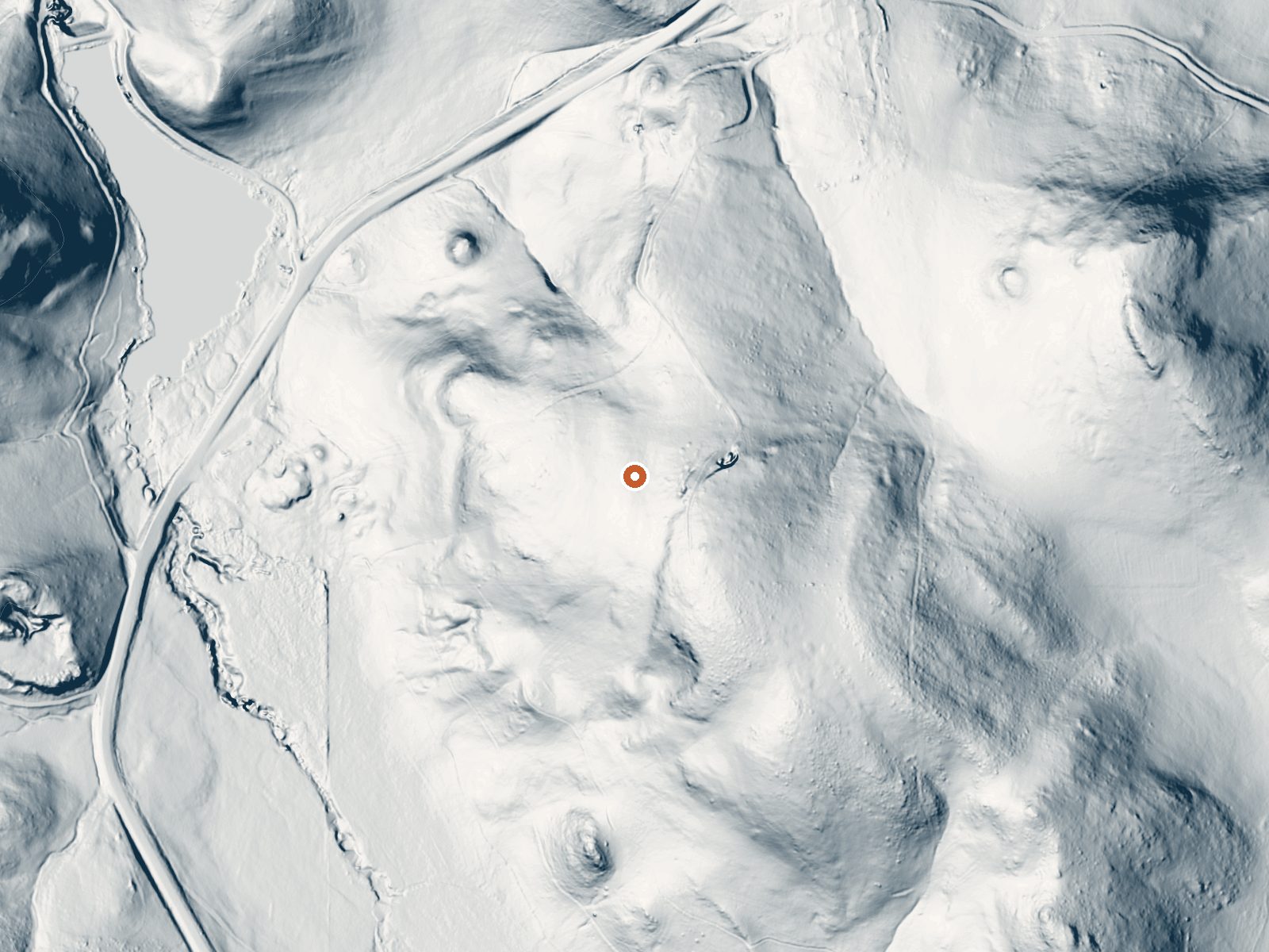 LiDAR bare-earth view of the same ground around Bogus Soda Springs