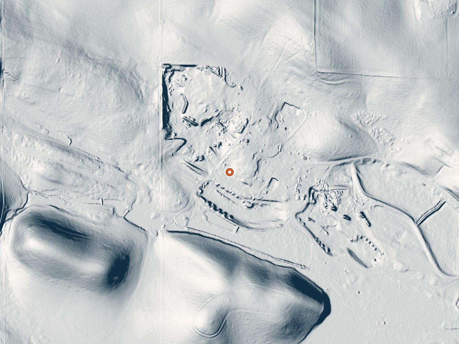 LiDAR bare-earth view of the same ground around Byron Hot Springs