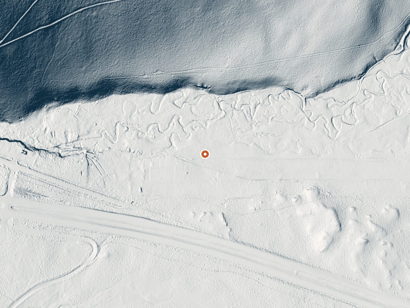 LiDAR bare-earth view of the same ground around Chance Spring