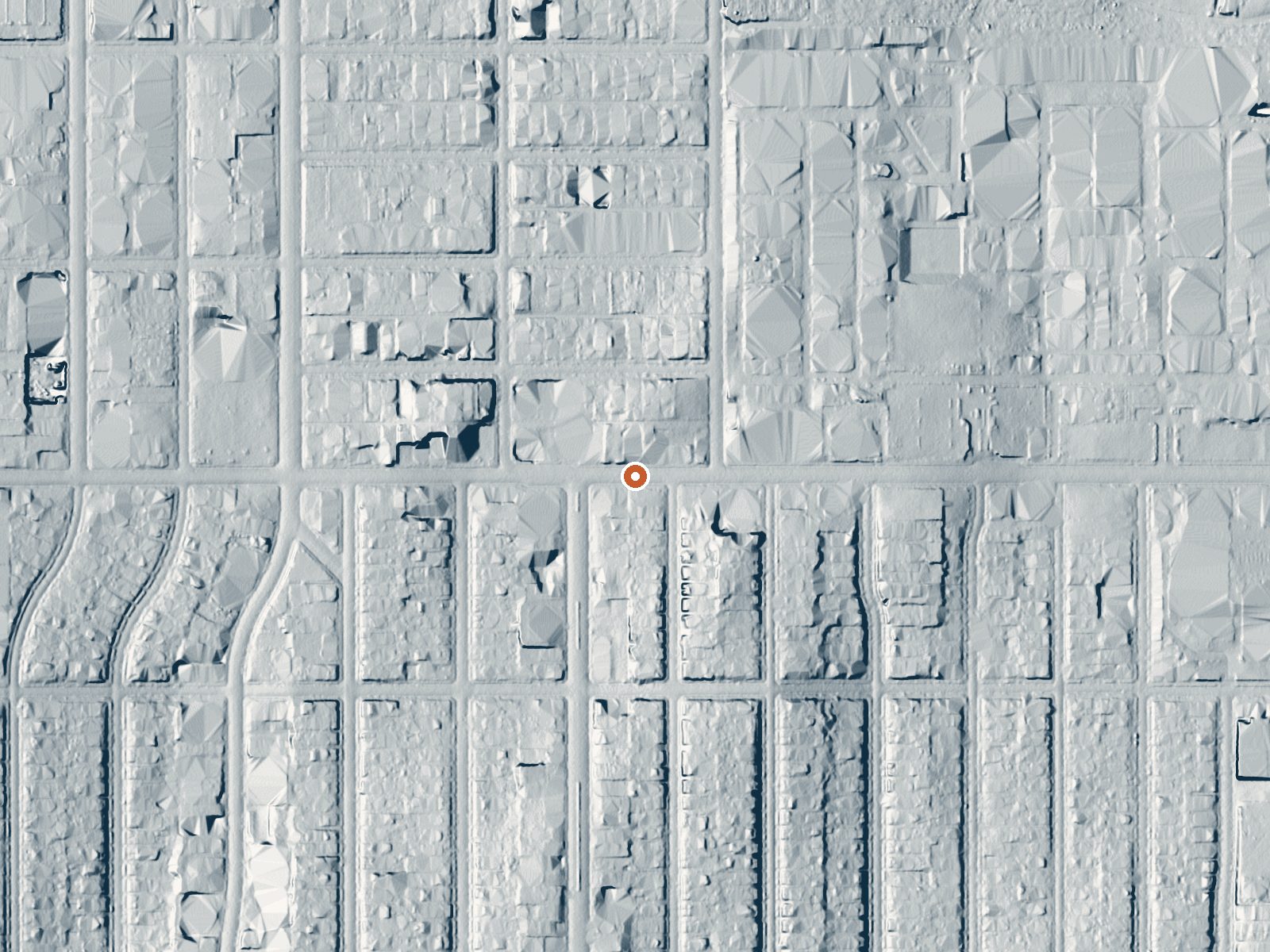 LiDAR bare-earth view of the same ground around Radium Sulphur Springs
