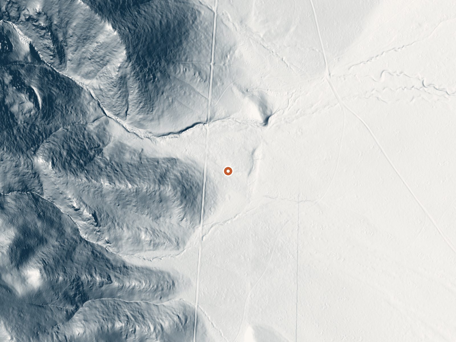 LiDAR bare-earth view of the same ground around Spring