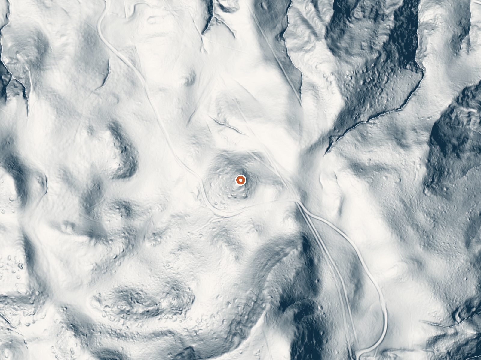 LiDAR bare-earth view of the same ground around Spring