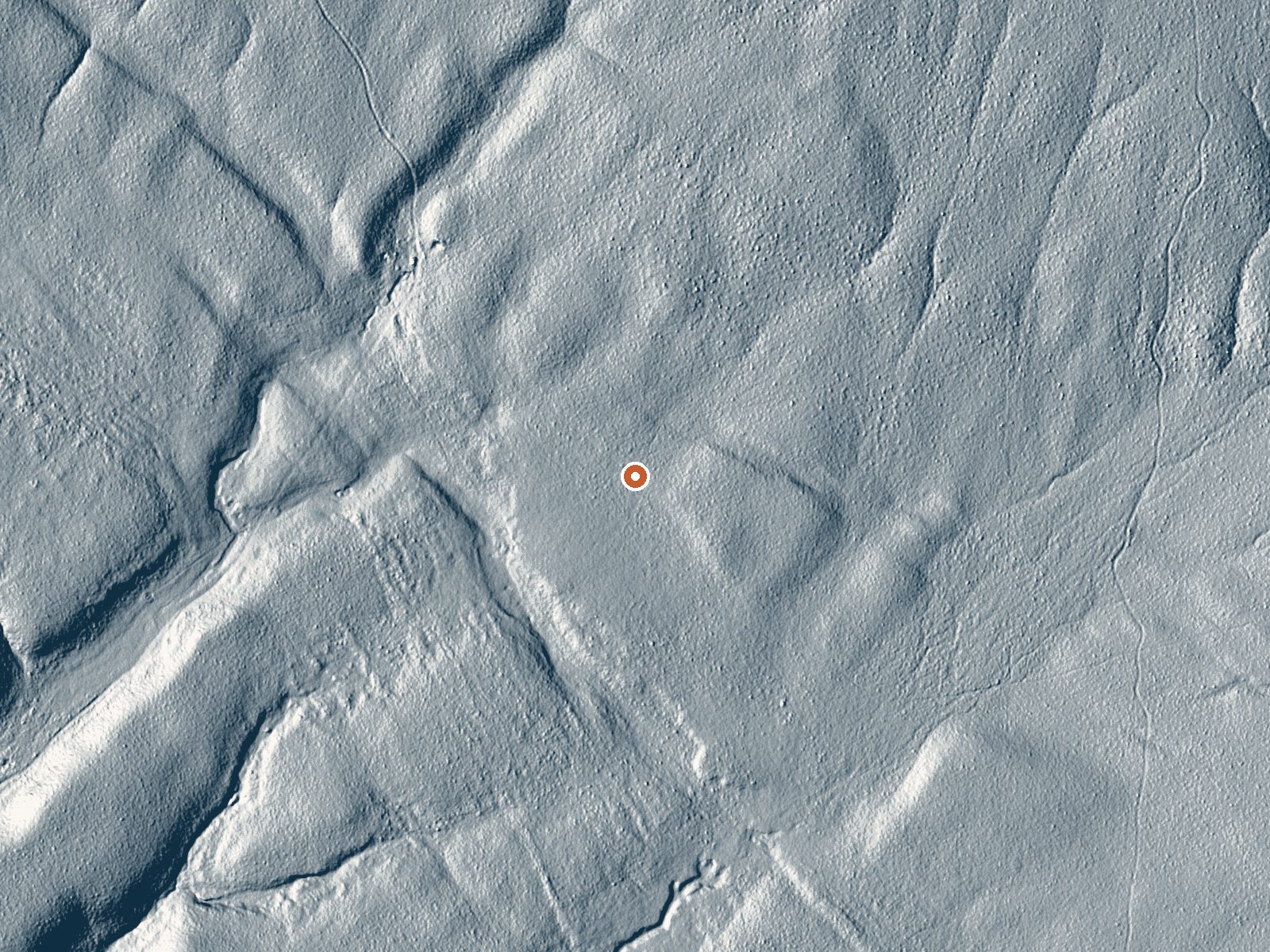 LiDAR bare-earth view of the same ground around Springs