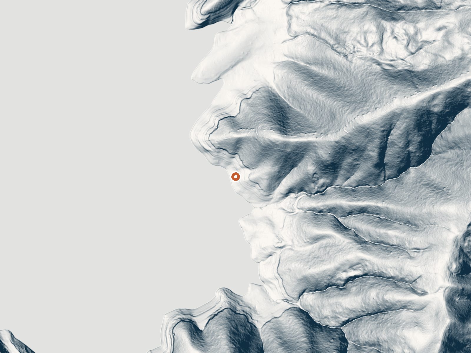 LiDAR bare-earth view of the same ground around Sulphur Spring