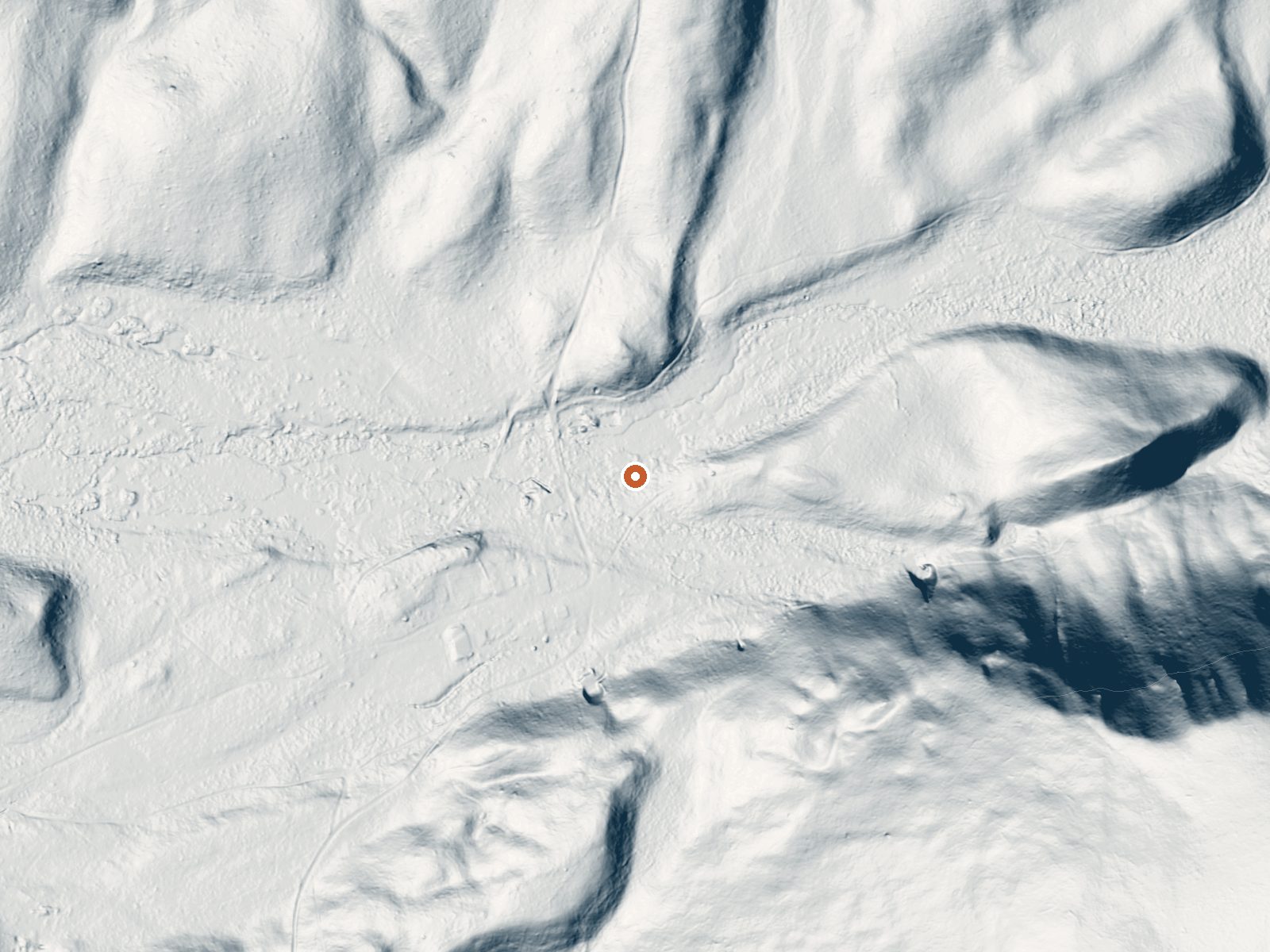 LiDAR bare-earth view of the same ground around Cape Horn Warm Springs