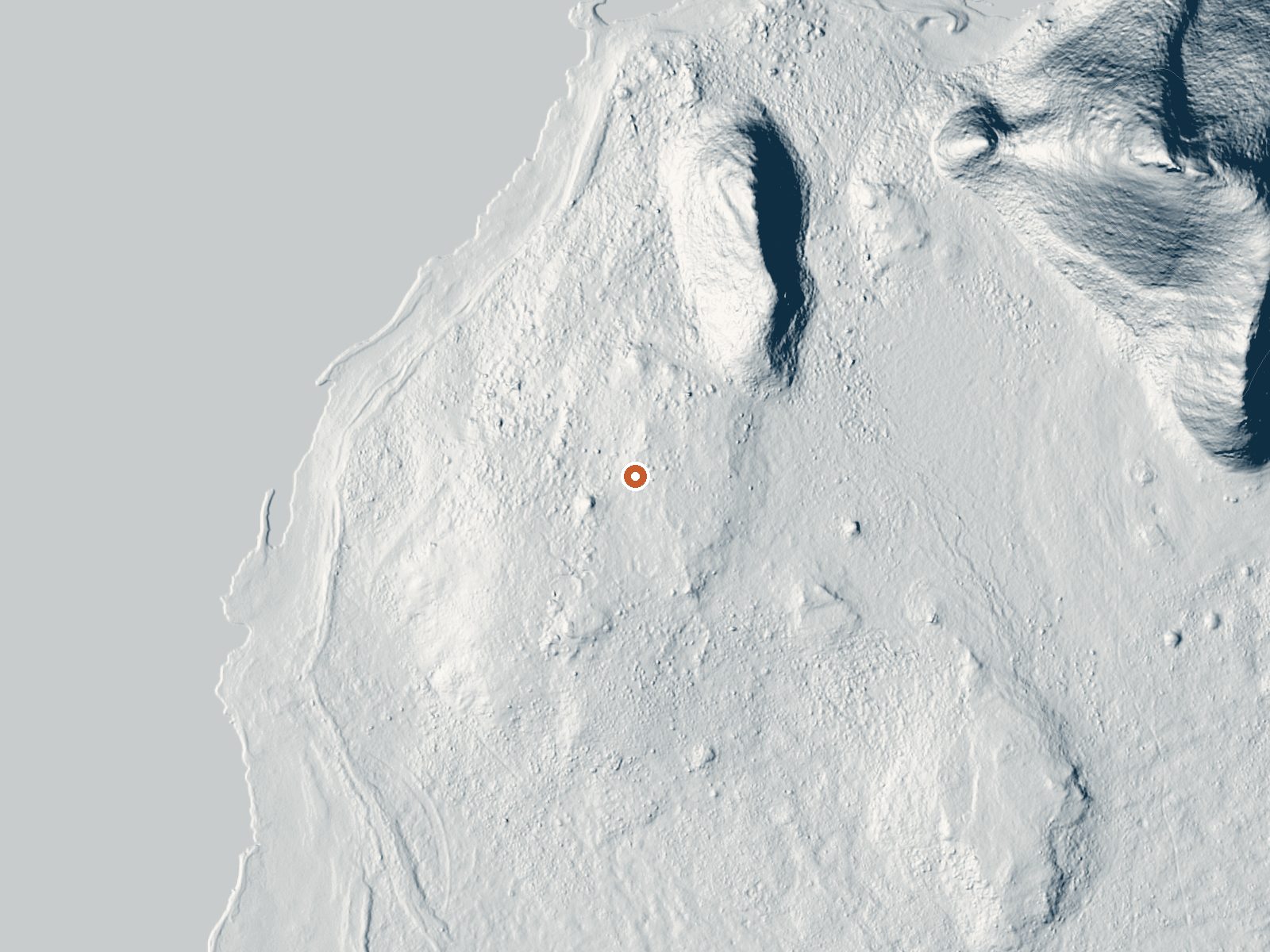 LiDAR bare-earth view of the same ground around Henry Warm Spring