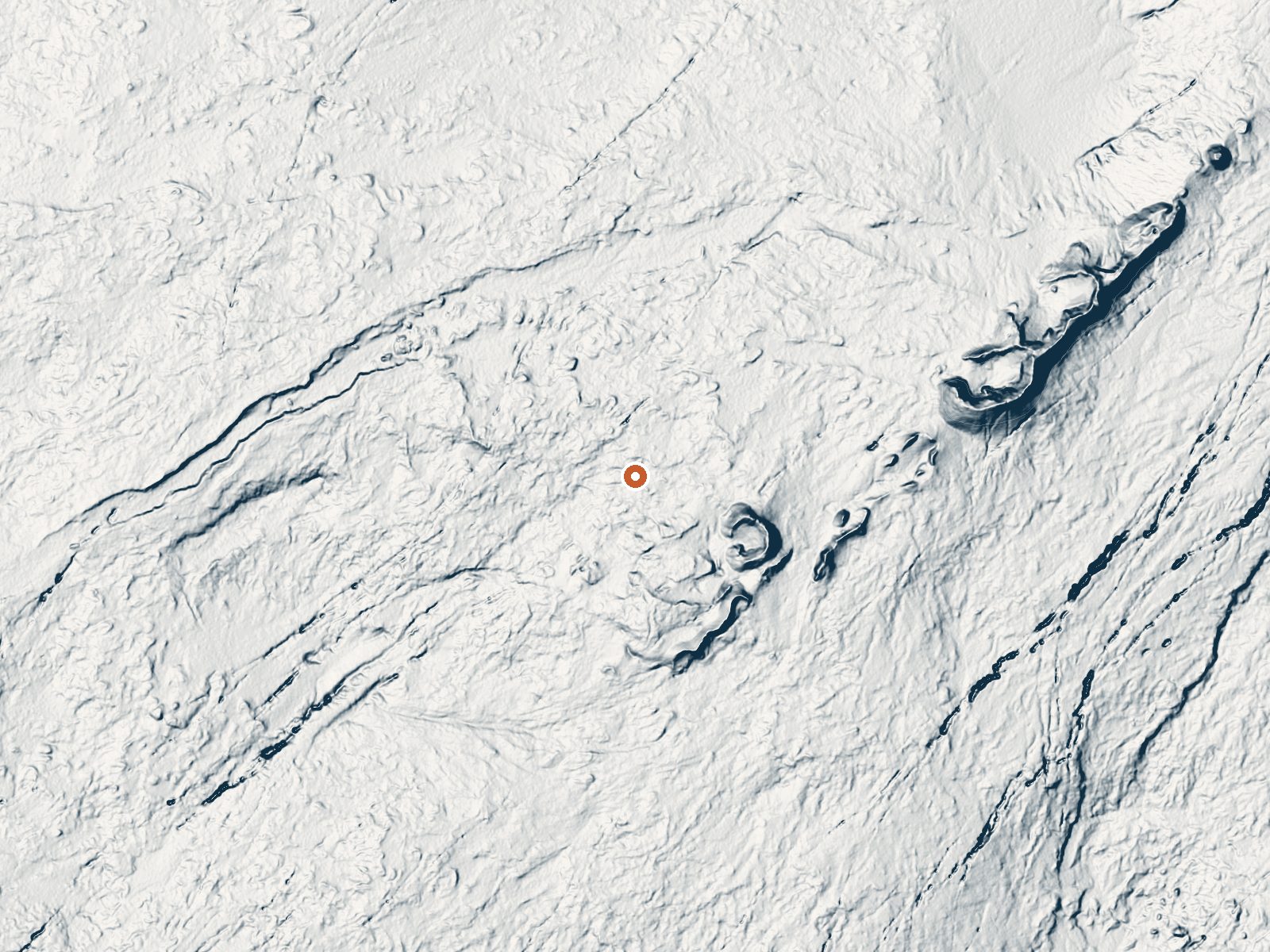 LiDAR bare-earth view of the same ground around Steam Vents