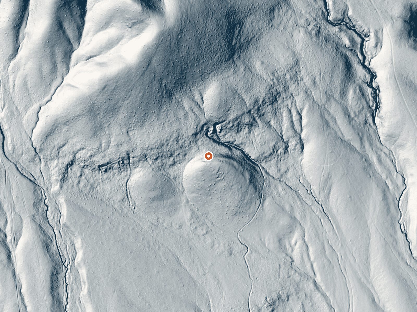 LiDAR bare-earth view of the same ground around Rice Spring, Ward Spring