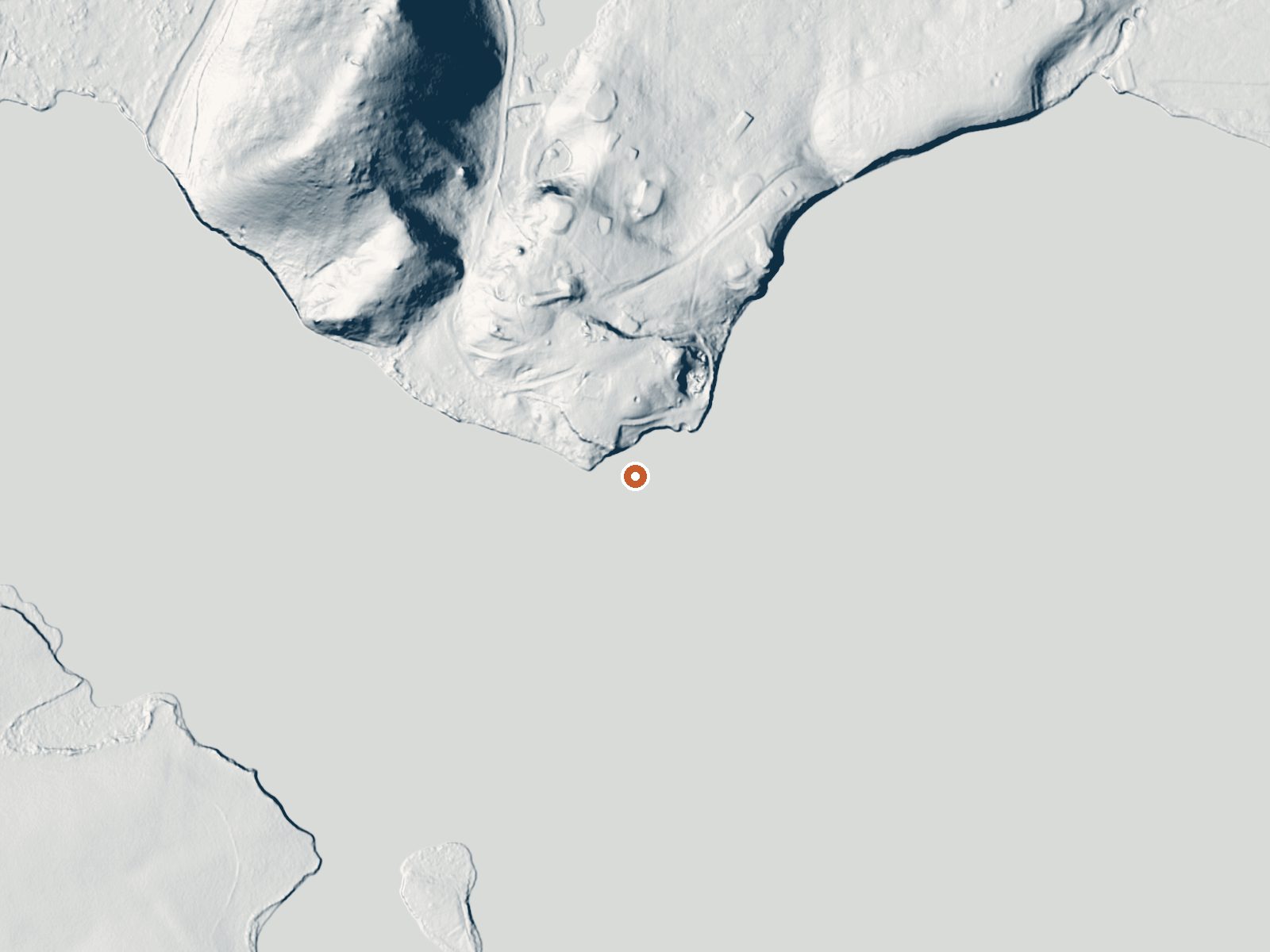 LiDAR bare-earth view of the same ground around Steamboat Hot Spring