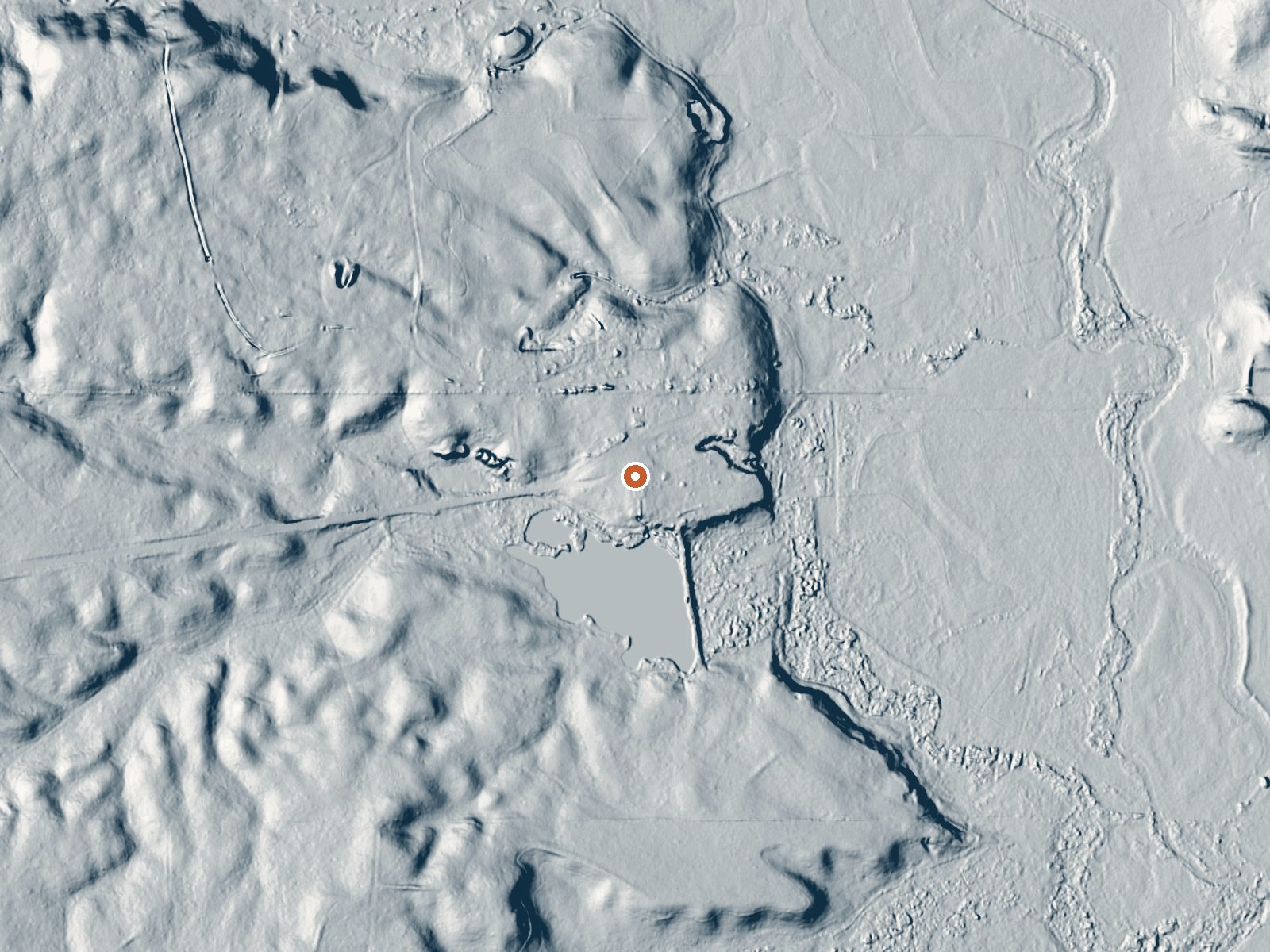 LiDAR bare-earth view of the same ground around Wild Horse Hot Springs