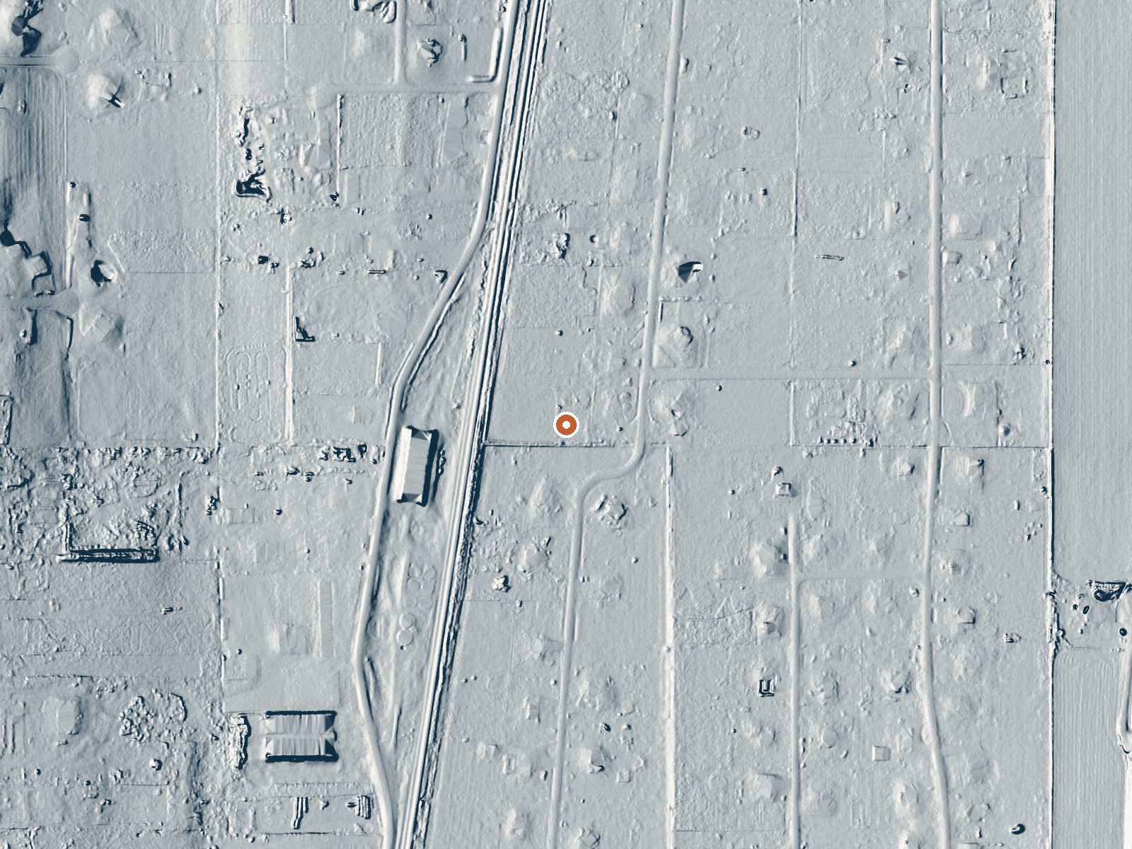 LiDAR bare-earth view of the same ground around Tadpole Warm Spring