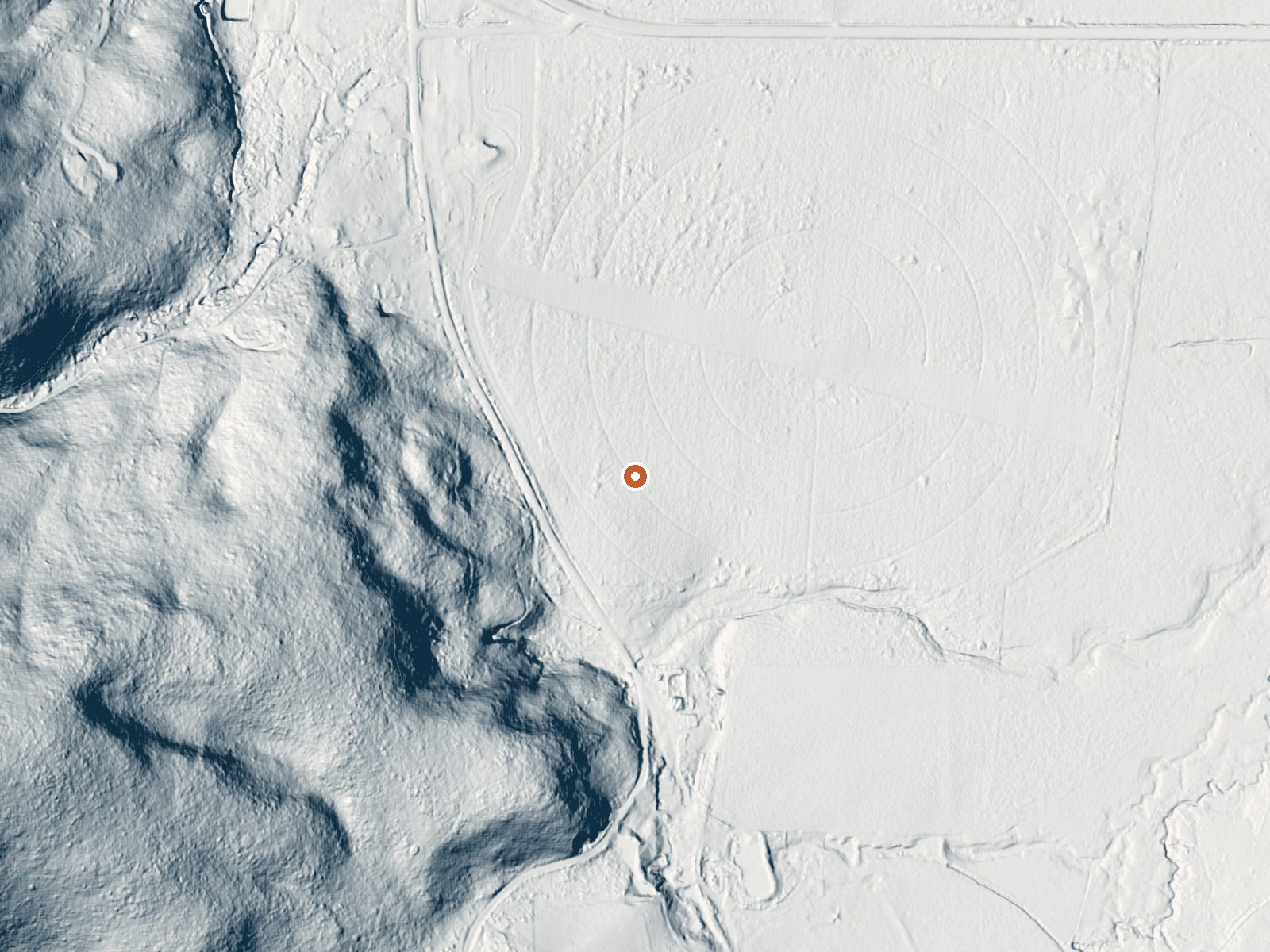 LiDAR bare-earth view of the same ground around Taylor Springs