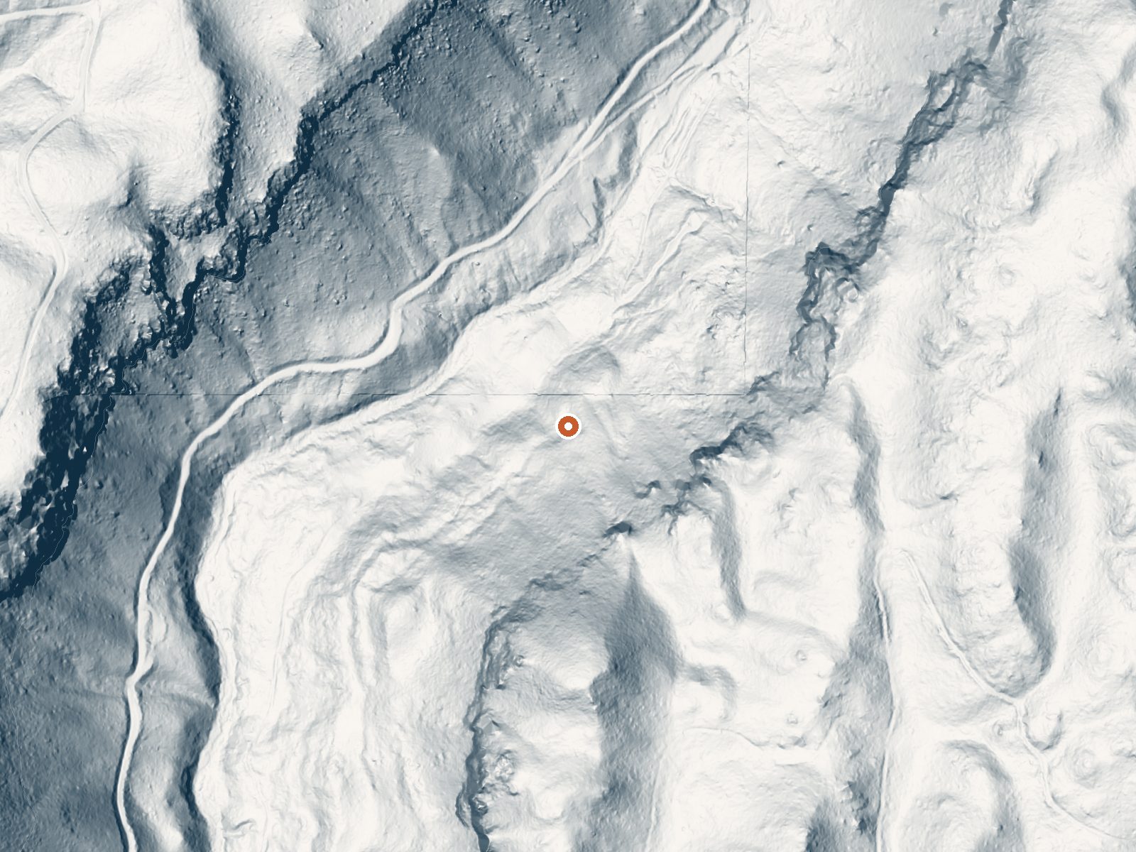 LiDAR bare-earth view of the same ground around San Antonio Hot Spring