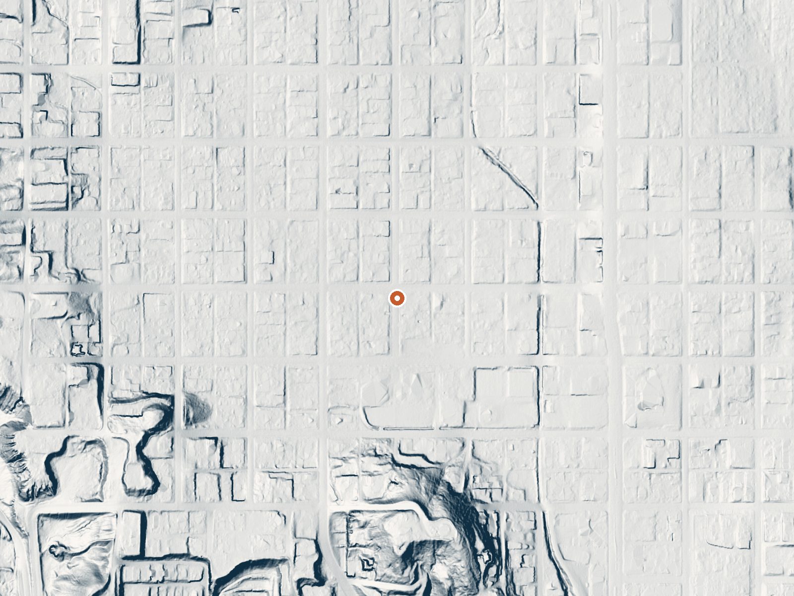 LiDAR bare-earth view of the same ground around Truth Or Consequences