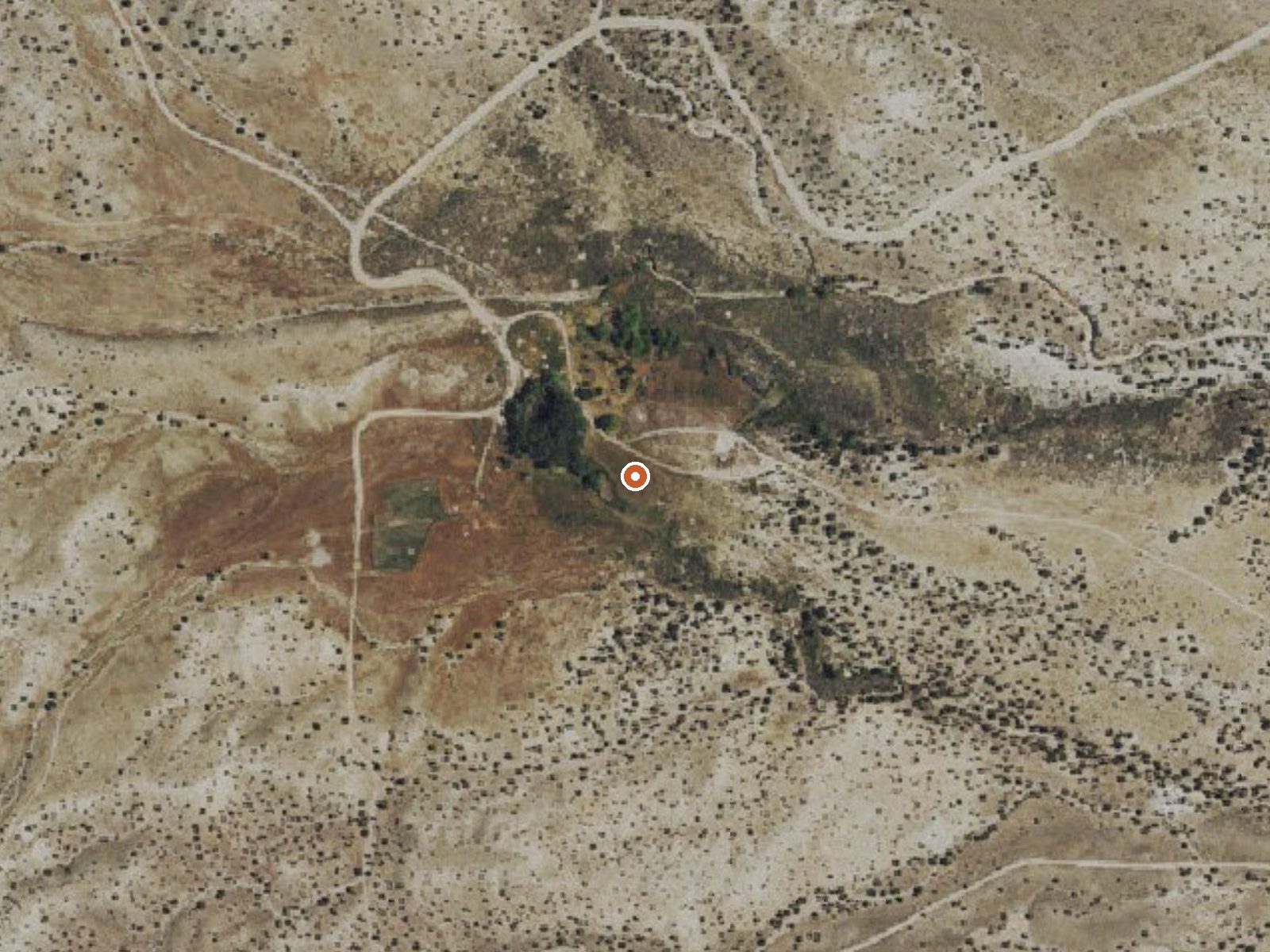 Aerial view of the ground around Bennett Springs