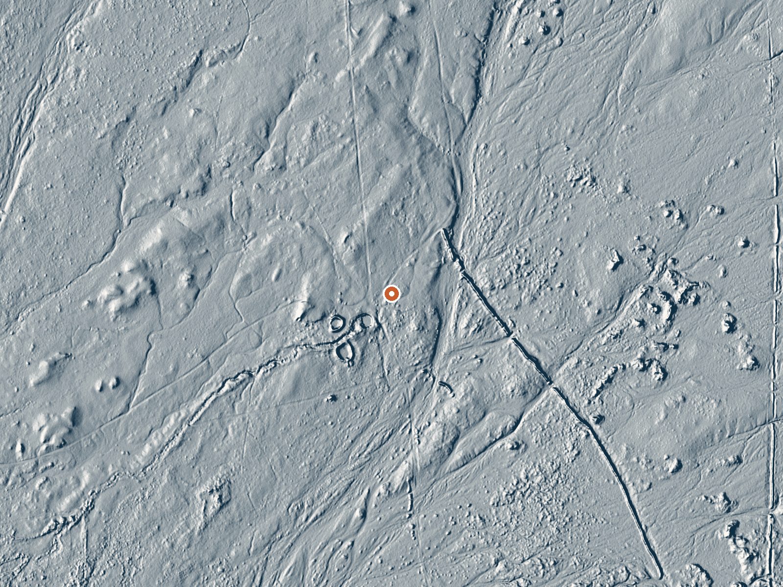 LiDAR bare-earth view of the same ground around Big (Ash Meadows) Spring