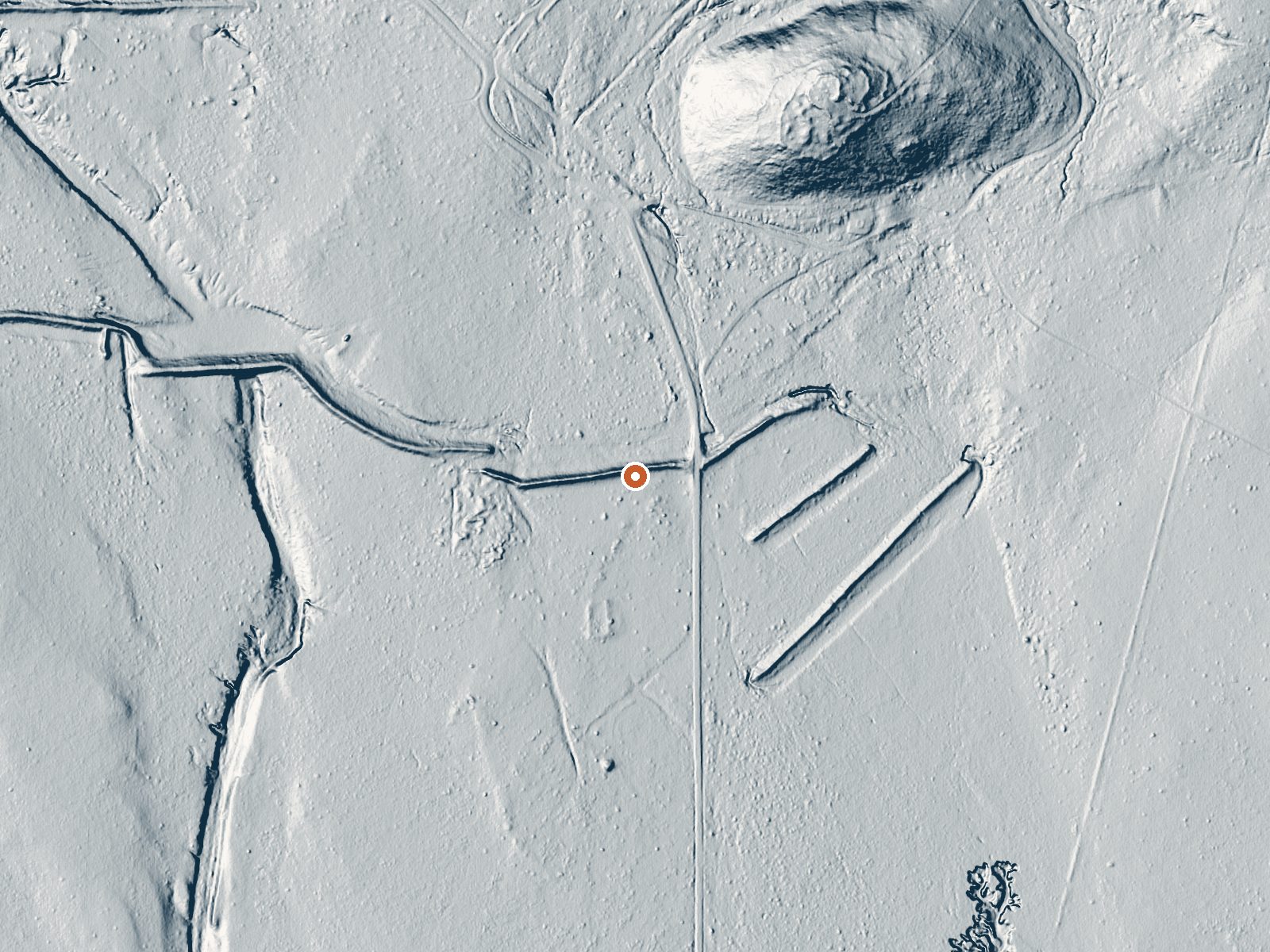 LiDAR bare-earth view of the same ground around Kennecott Warm Springs
