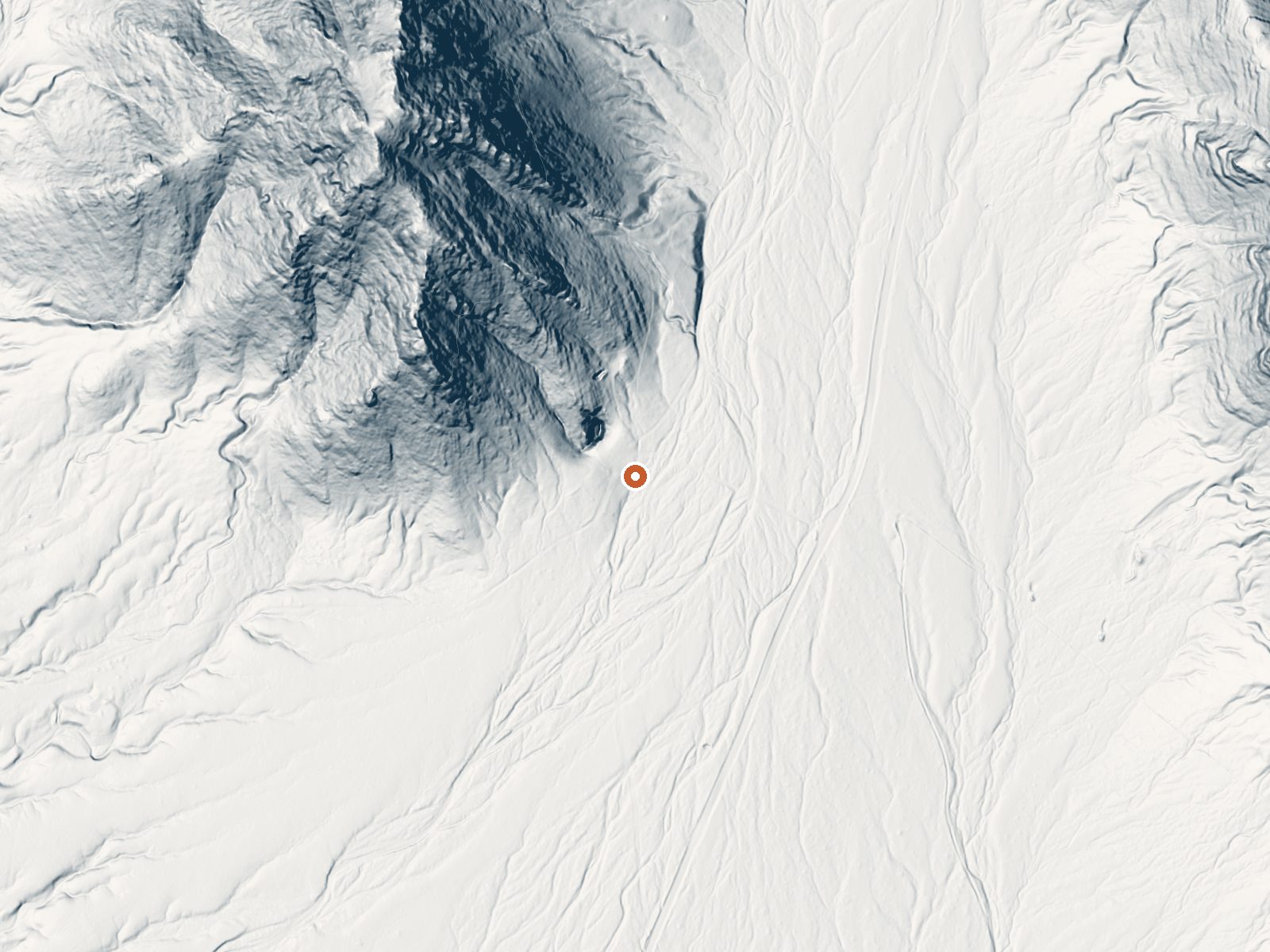 LiDAR bare-earth view of the same ground around Devils Hole
