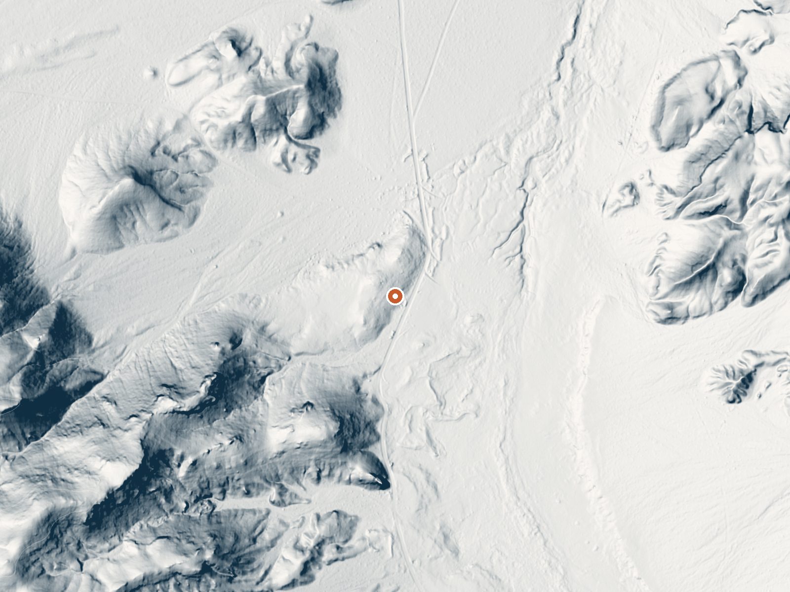LiDAR bare-earth view of the same ground around Gap Spring