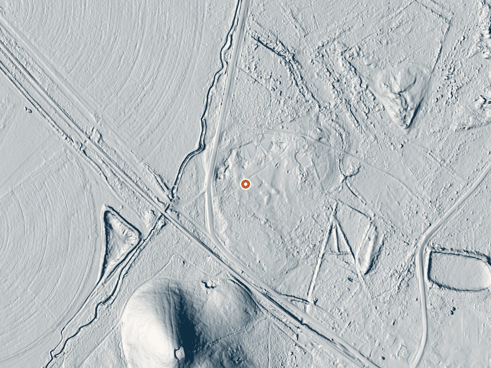 LiDAR bare-earth view of the same ground around Golconda Hot Spring (North)