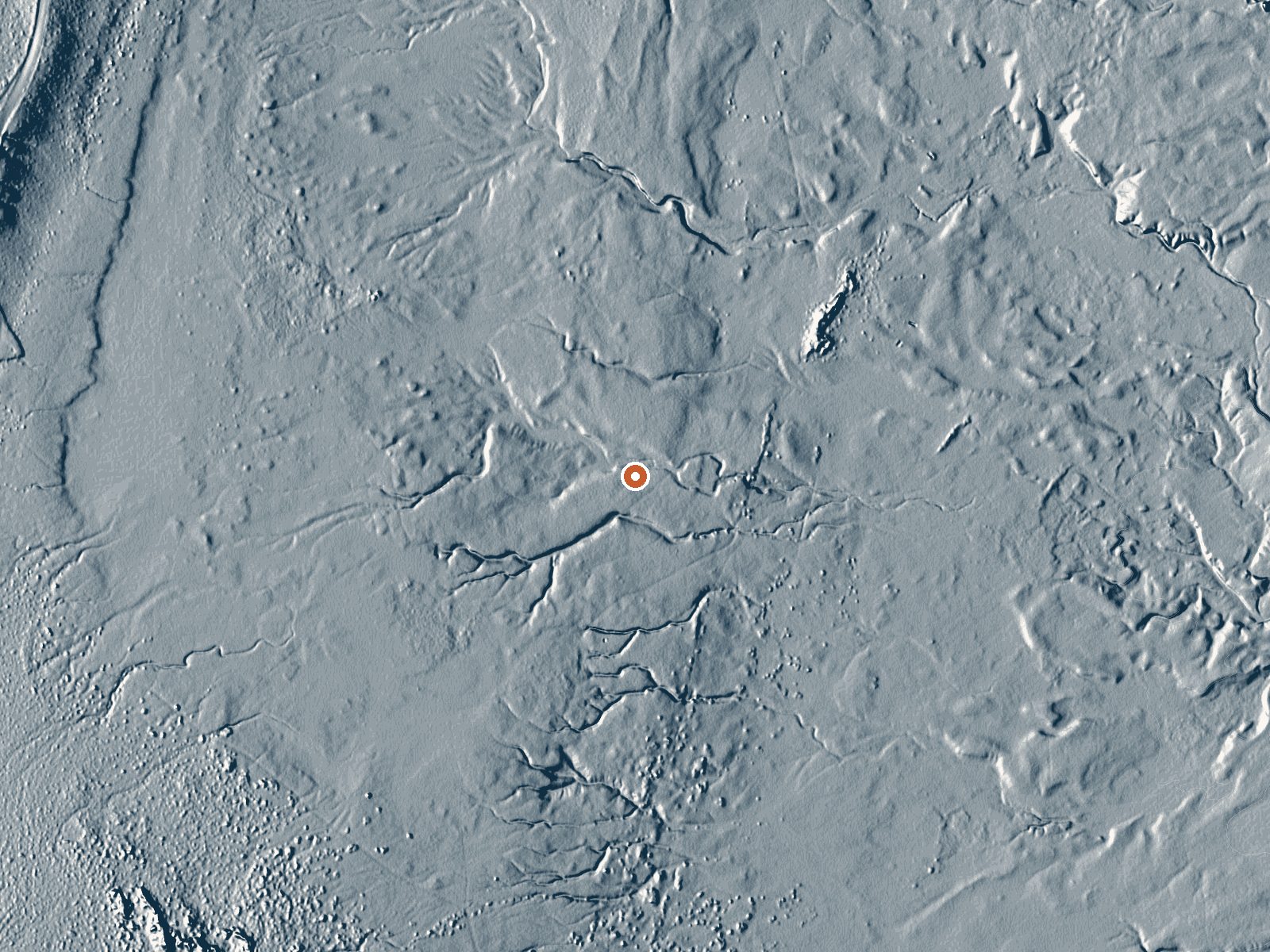 LiDAR bare-earth view of the same ground around Borax Spring