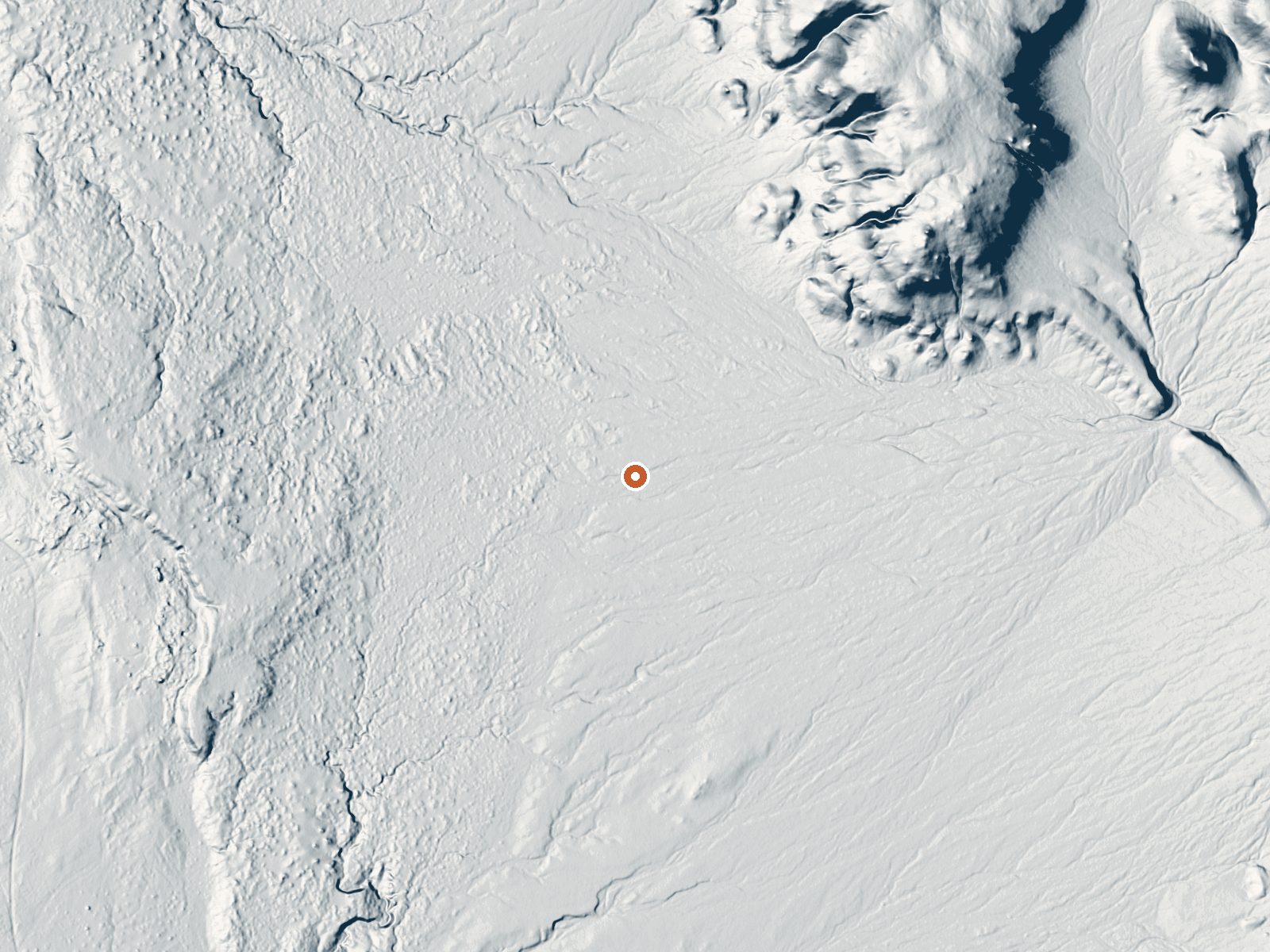 LiDAR bare-earth view of the same ground around Casey Springs