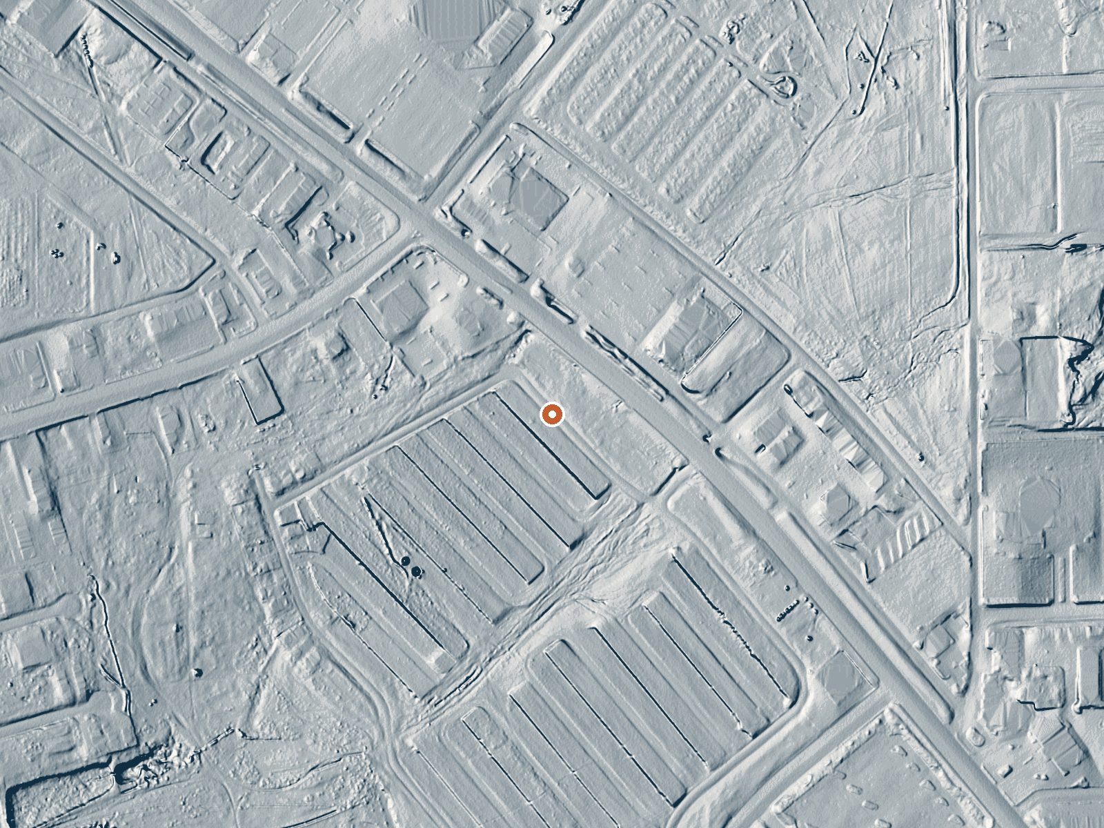 LiDAR bare-earth view of the same ground around Pahrump (Bennetts) Spring