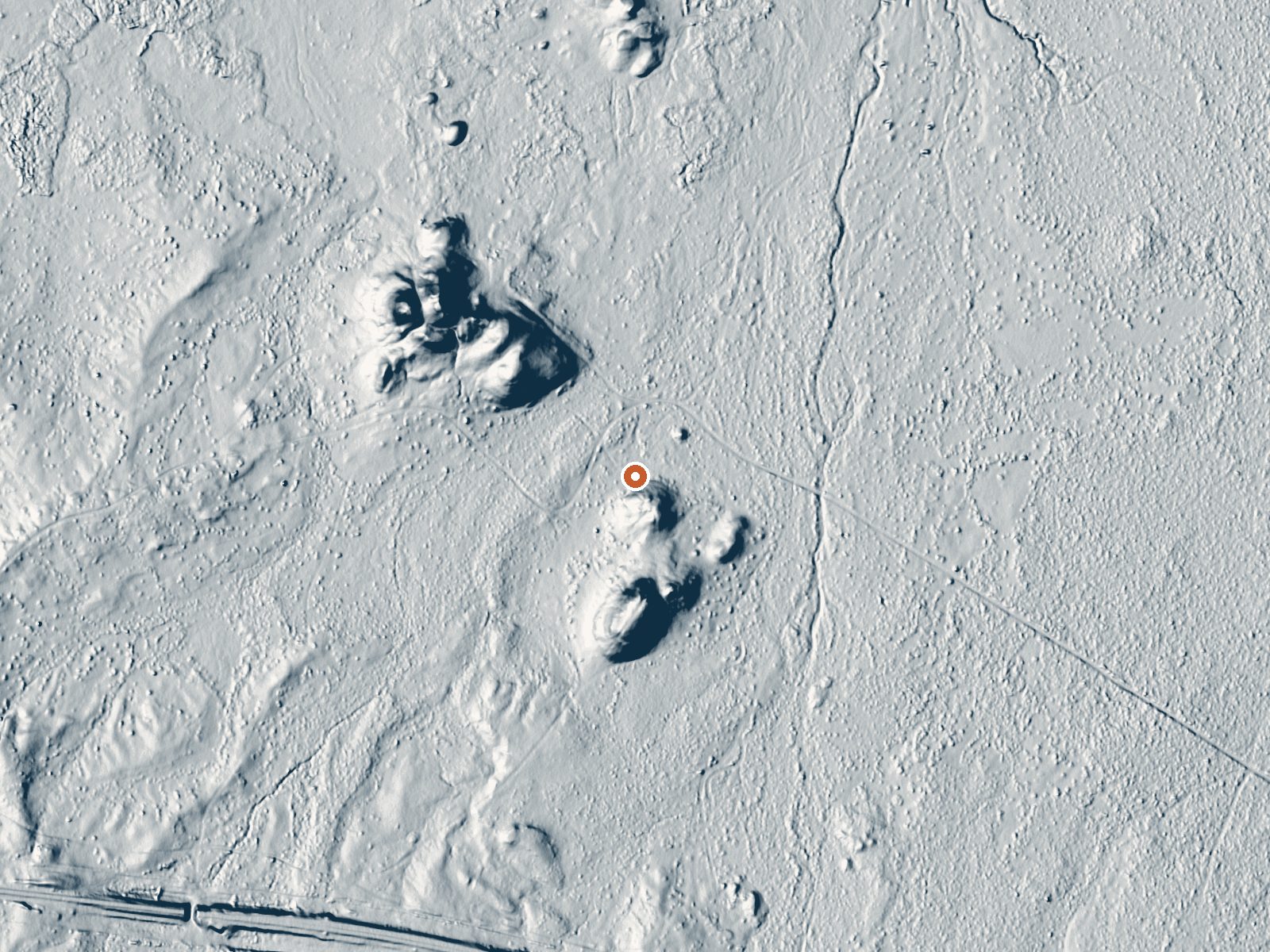 LiDAR bare-earth view of the same ground around Patua Hot Springs (Fernley)