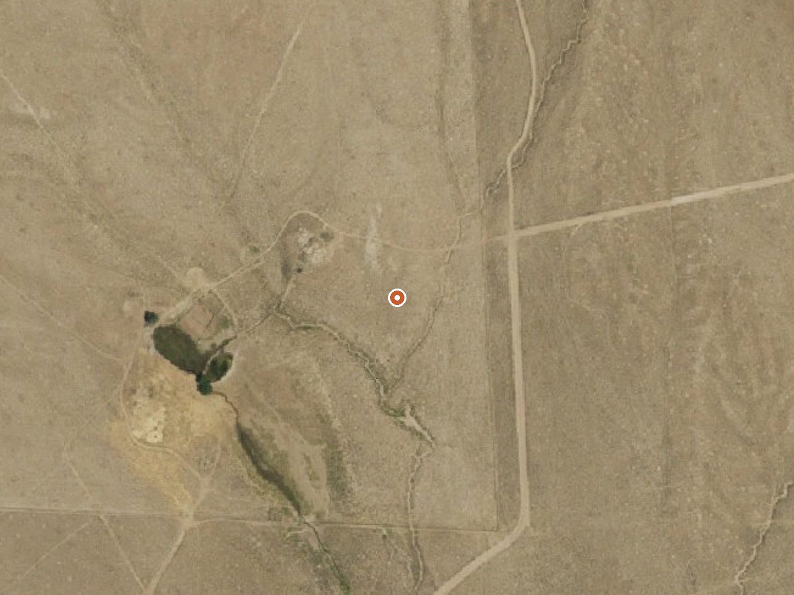 Aerial view of the ground around Petersons Mill Hot Spring