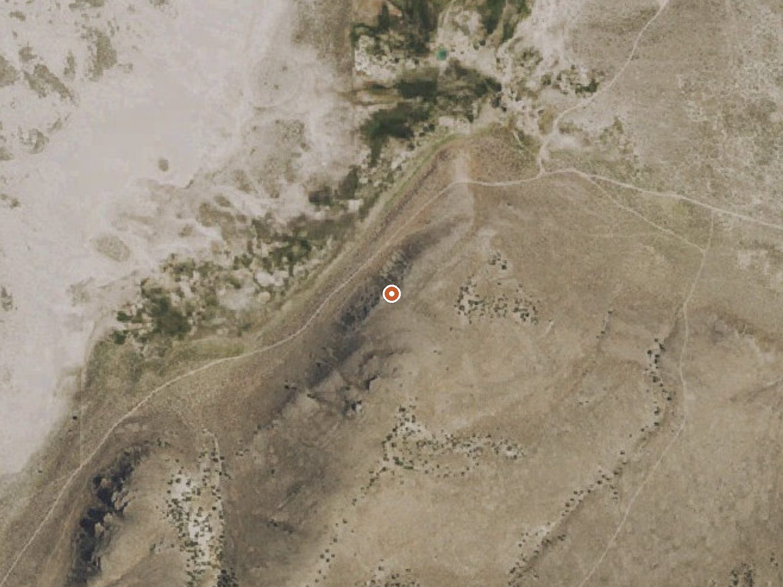 Aerial view of the ground around Smith Ranch Springs