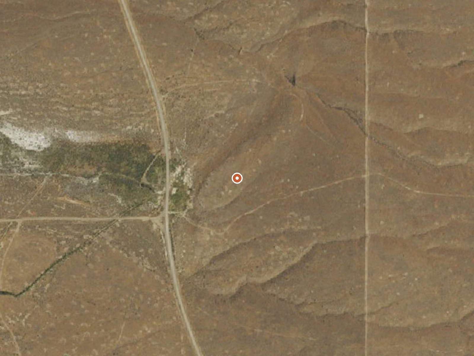 Aerial view of the ground around Leach Hot Springs
